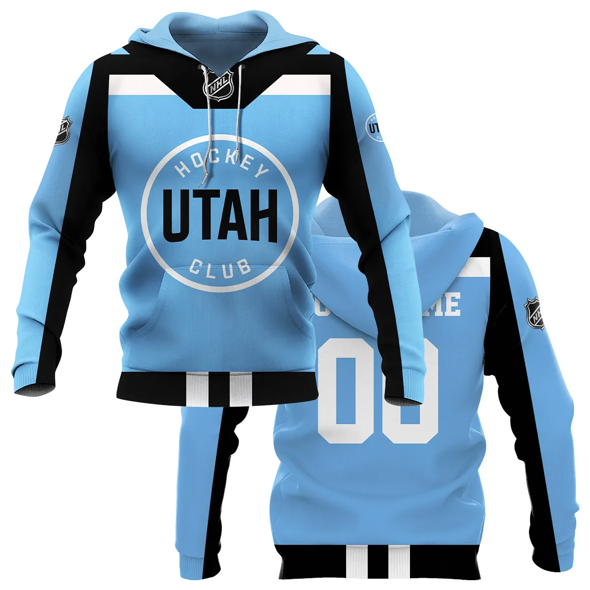 Custom Name & Number NHL Utah Hockey Club Exclusive All Over Prints HONHL3110A01UHCHD - Hoodie