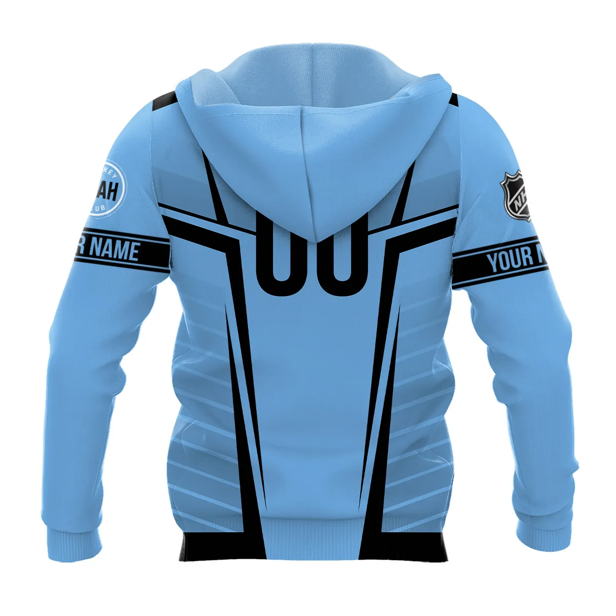 Custom Name & Number NHL Utah Hockey Club Exclusive All Over Prints QTNHL311024A1UHCHD - Hoodie - Image 3