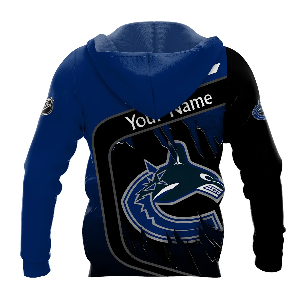 Custom Name & Number NHL Vancouver Canucks Exclusive All Over Prints BLNHL311024A1VCHD - Hoodie - Image 3