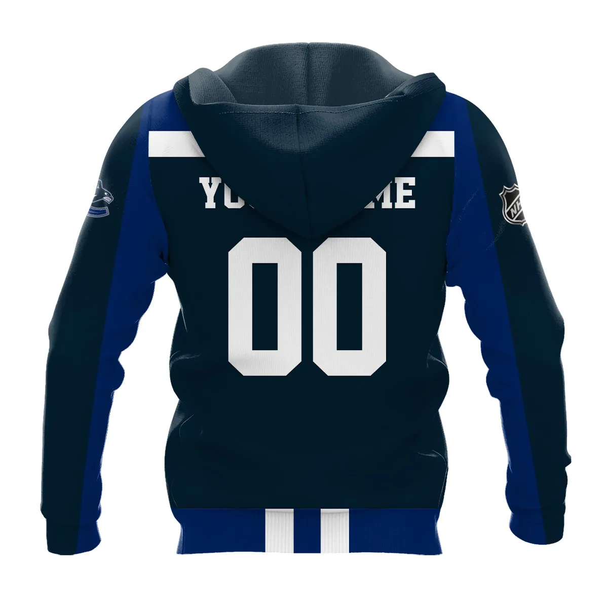 Custom Name & Number NHL Vancouver Canucks Exclusive All Over Prints HONHL3110A01VCHD - Hoodie - Image 3