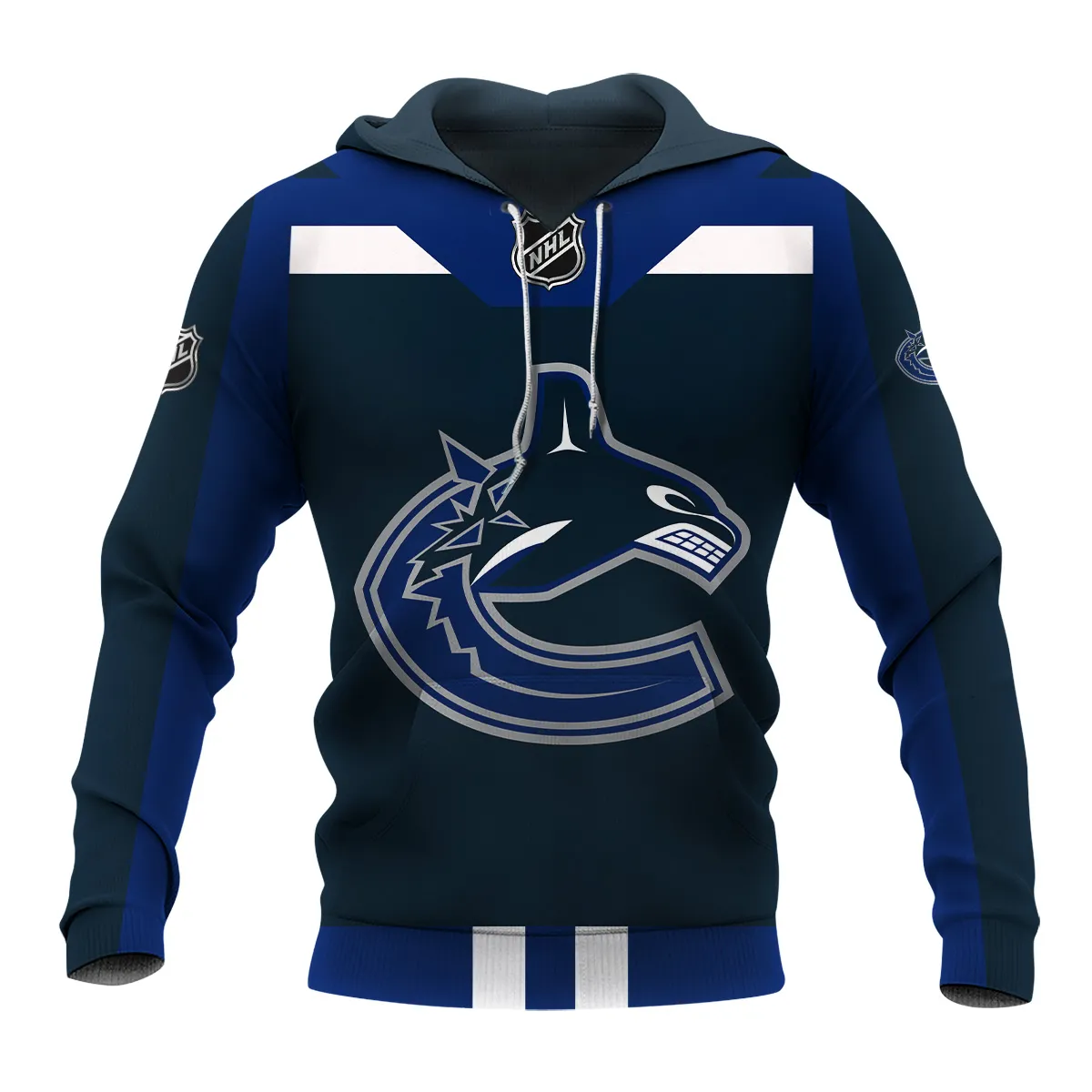 Custom Name & Number NHL Vancouver Canucks Exclusive All Over Prints HONHL3110A01VCHD - Hoodie - Image 2