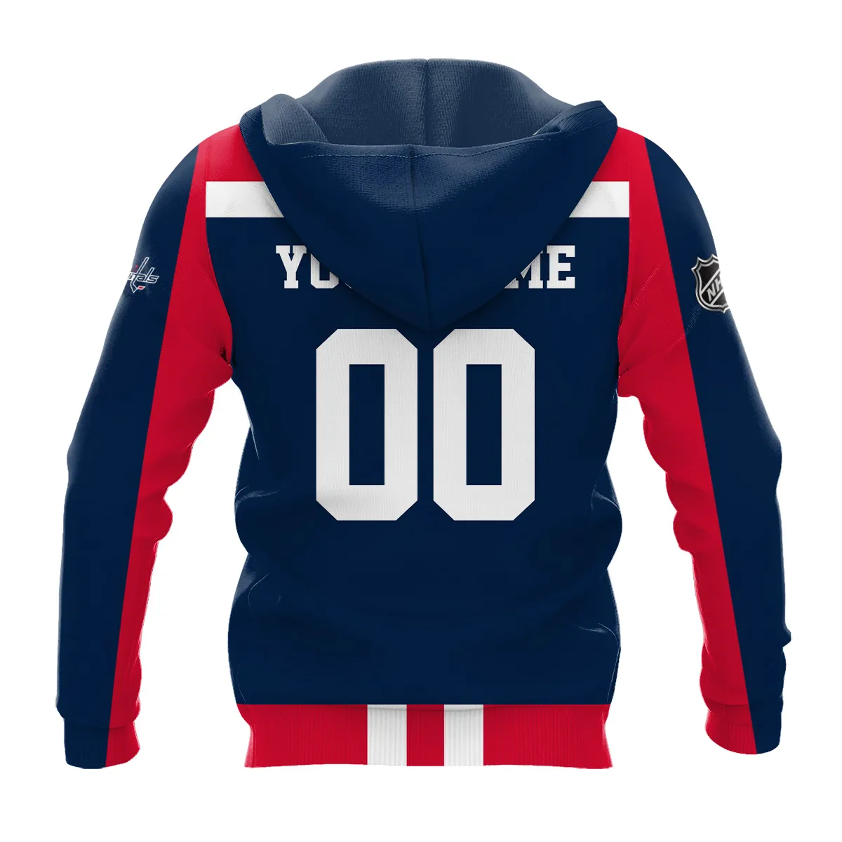 Custom Name & Number NHL Washington Capitals Exclusive All Over Prints HONHL3110A01WCHD - Hoodie - Image 3