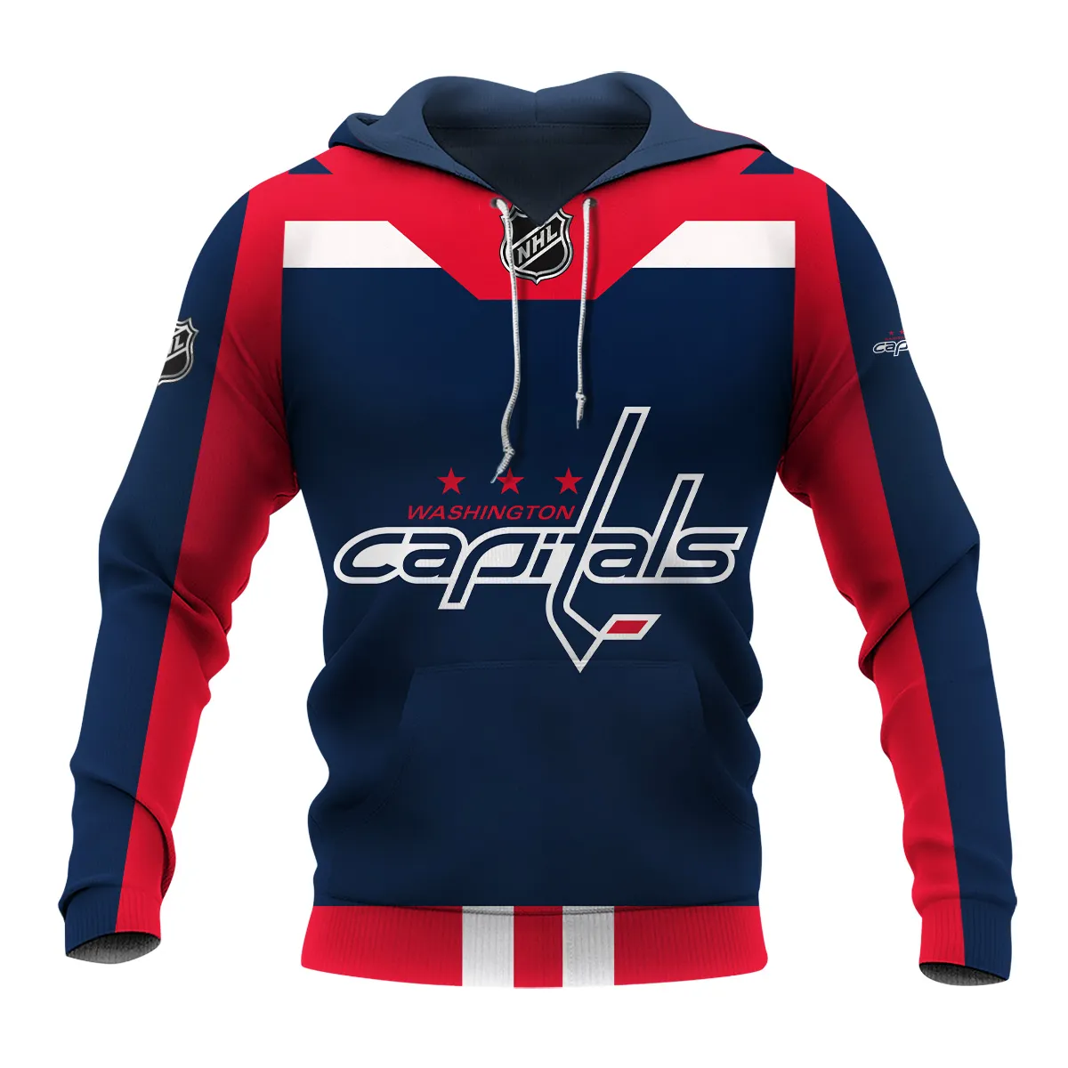 Custom Name & Number NHL Washington Capitals Exclusive All Over Prints HONHL3110A01WCHD - Hoodie - Image 2