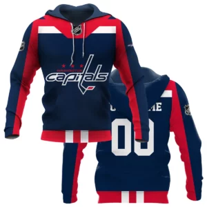 Custom Name &amp; Number NHL Washington Capitals Exclusive All Over Prints HONHL3110A01WCHD - Hoodie