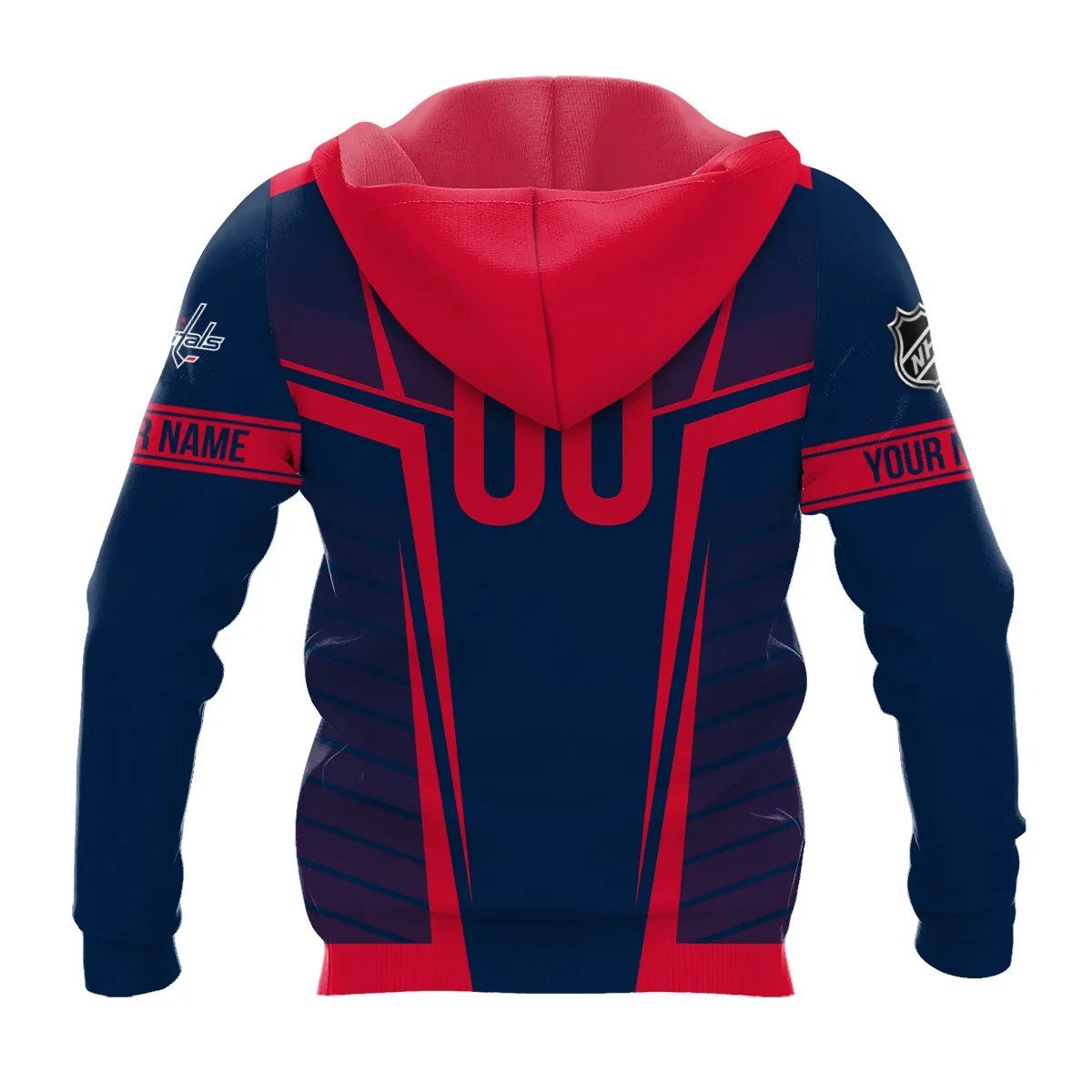 Custom Name & Number NHL Washington Capitals Exclusive All Over Prints QTNHL311024A1WCHD - Hoodie - Image 3