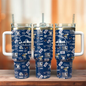 Dallas Cowboys NFL Custom Stanley Quencher 40oz Stainless Steel Tumbler With Handle - Threewoofs