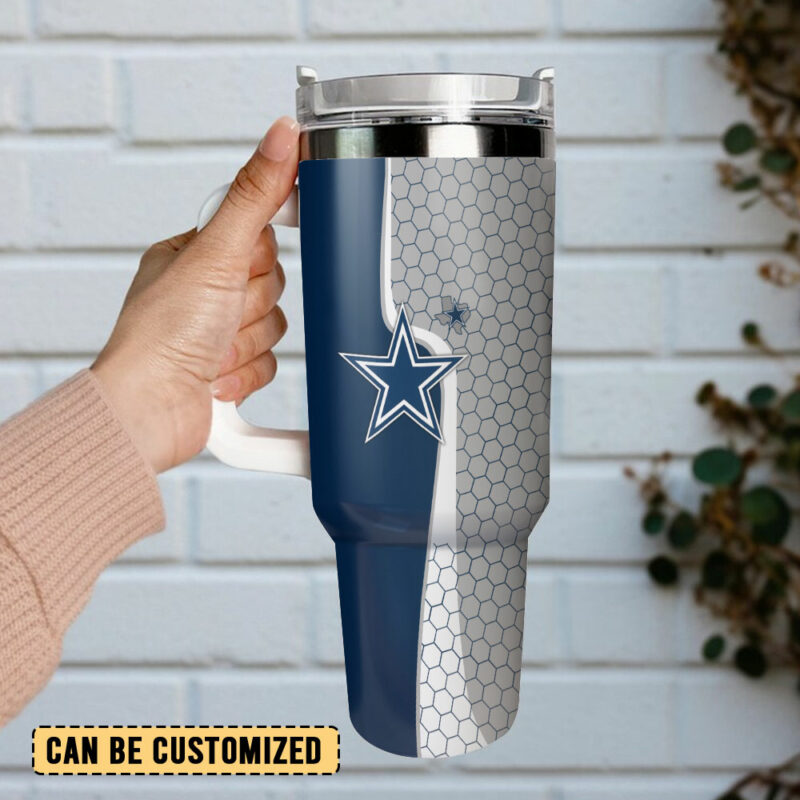 Dallas Cowboys NFL Custom Stanley Quencher 40oz Stainless Steel Tumbler With Handle - Threewoofs - Image 3