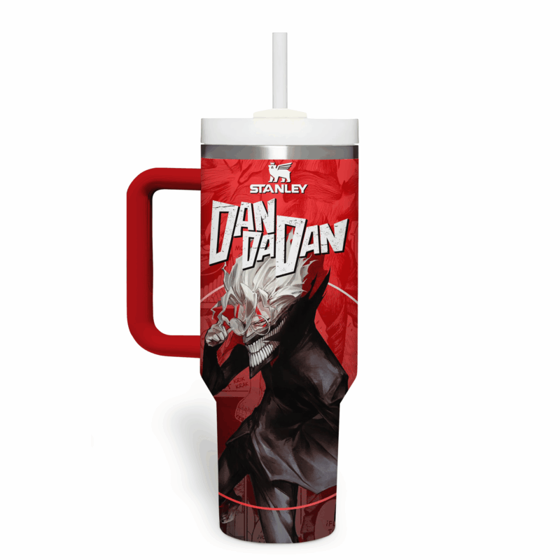 Dandadan Anime Custom Stanley Quencher 40oz Stainless Steel Tumbler With Handle - Threewoofs - Image 3