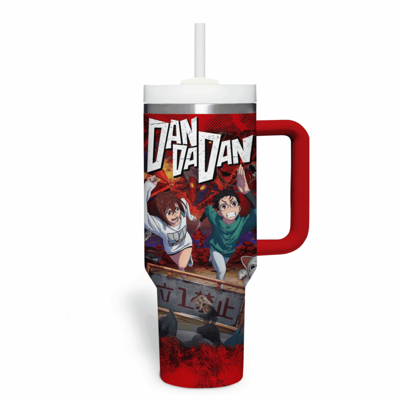 Dandadan Anime Custom Stanley Quencher 40oz Stainless Steel Tumbler With Handle - Threewoofs - Image 4