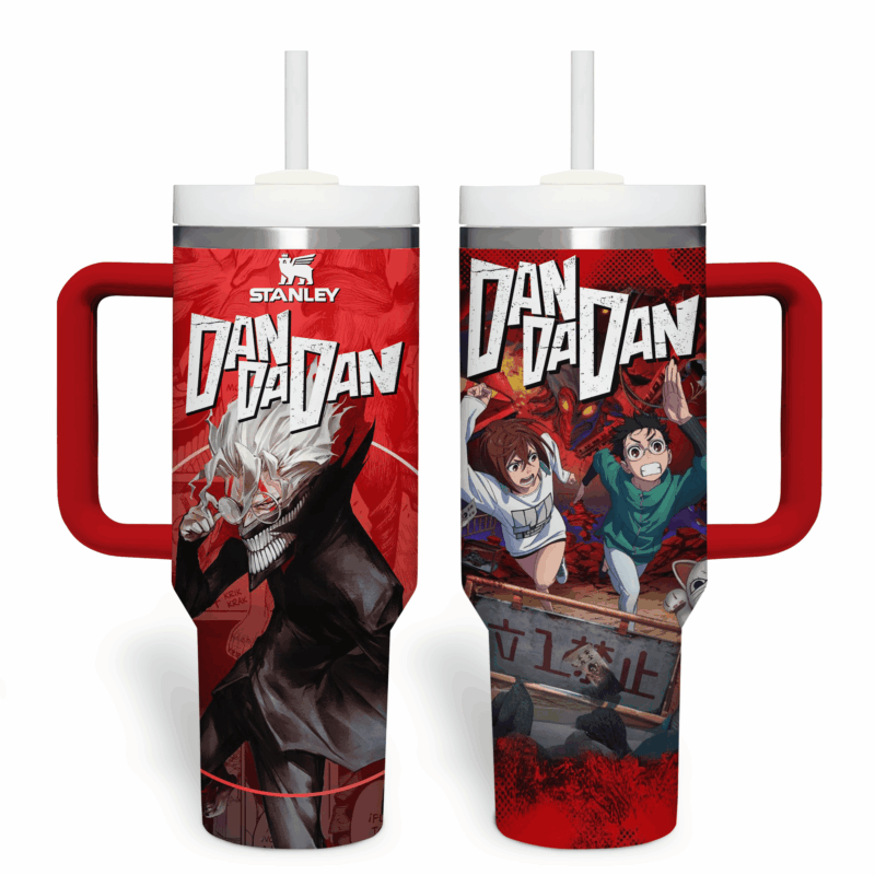 Dandadan Anime Custom Stanley Quencher 40oz Stainless Steel Tumbler With Handle - Threewoofs - Image 2