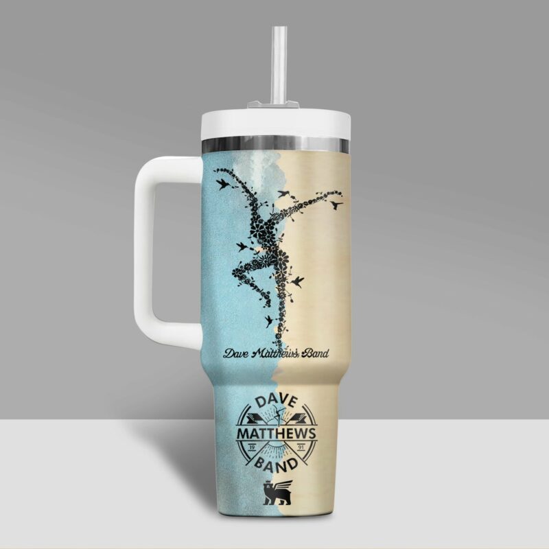 Dave Matthews Music Custom Stanley Quencher 40oz Stainless Steel Tumbler With Handle - Threewoofs - Image 2