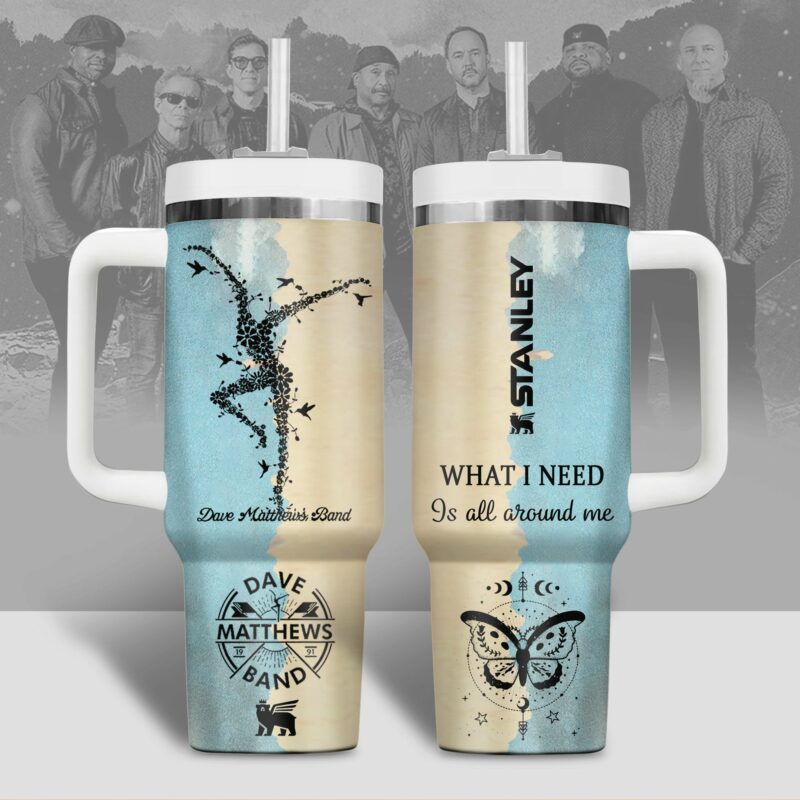 Dave Matthews Music Custom Stanley Quencher 40oz Stainless Steel Tumbler With Handle - Threewoofs