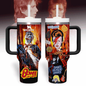 David Bowie Music Custom Stanley Quencher 40oz Stainless Steel Tumbler With Handle - Threewoofs