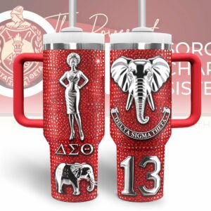 Delta Sigma Theta Custom Stanley Quencher 40oz Stainless Steel Tumbler With Handle - Threewoofs
