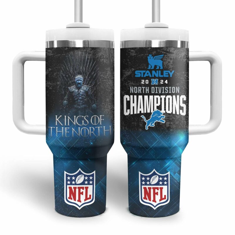 Detroit Lions NFL Sports Custom Stanley Quencher 40oz Stainless Steel Tumbler With Handle - Threewoofs - Image 3