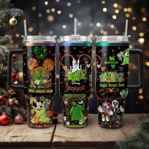 Disney Characters Cartoon Custom Stanley Quencher 40oz Stainless Steel Tumbler With Handle - Threewoofs