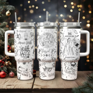 Disney Villains Cartoon Custom Stanley Quencher 40oz Stainless Steel Tumbler With Handle - Threewoofs