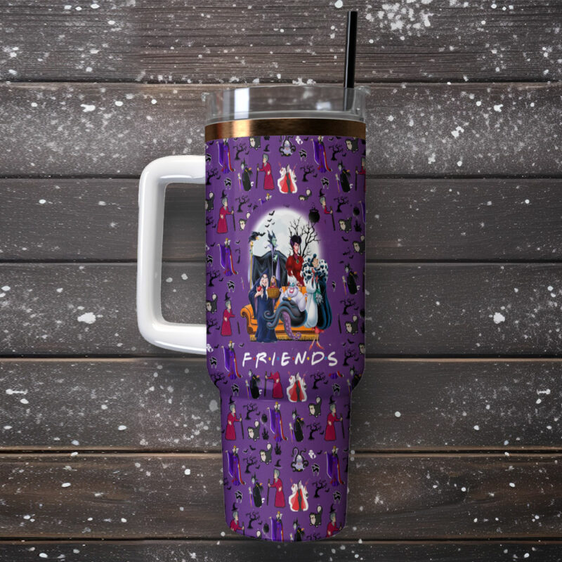 Disney Villains Cartoon Custom Stanley Quencher 40oz Stainless Steel Tumbler With Handle - Threewoofs - Image 2