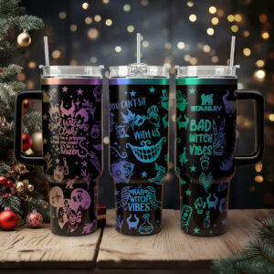 Disney Villains Cartoon Custom Stanley Quencher 40oz Stainless Steel Tumbler With Handle - Threewoofs