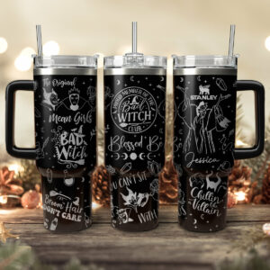 Disney Villains Cartoon Custom Stanley Quencher 40oz Stainless Steel Tumbler With Handle - Threewoofs
