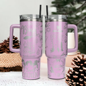 Disney Villains Cartoon Custom Stanley Quencher 40oz Stainless Steel Tumbler With Handle - Threewoofs