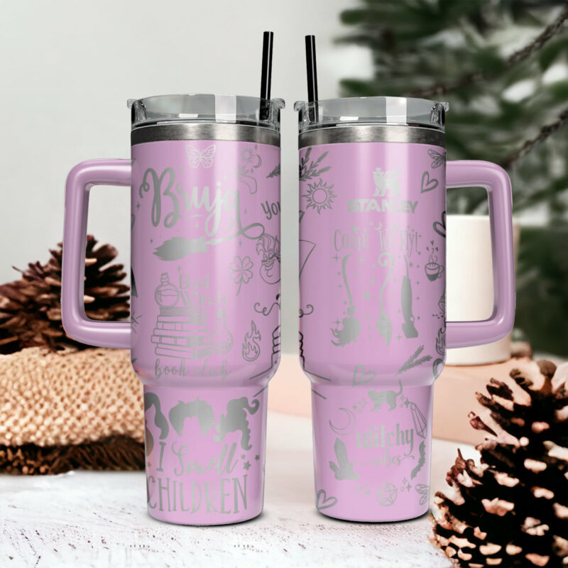 Disney Villains Cartoon Custom Stanley Quencher 40oz Stainless Steel Tumbler With Handle - Threewoofs