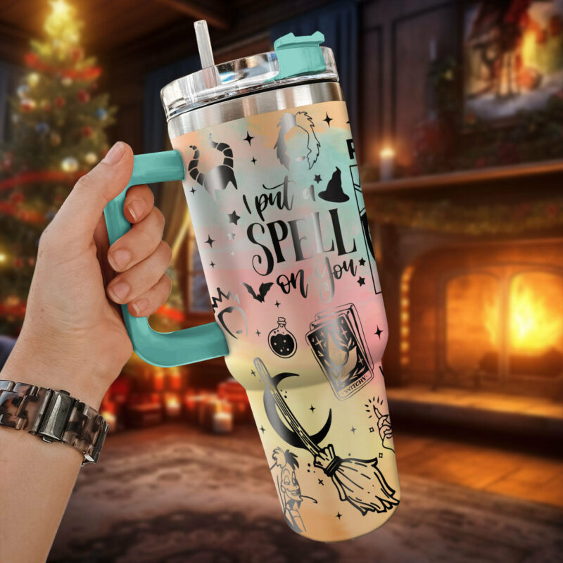 Disney Villains Cartoon Custom Stanley Quencher 40oz Stainless Steel Tumbler With Handle - Threewoofs