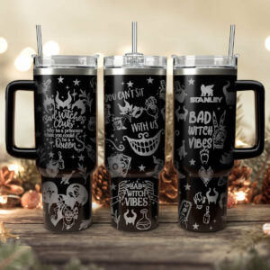 Disney Villains Cartoon Custom Stanley Quencher 40oz Stainless Steel Tumbler With Handle - Threewoofs