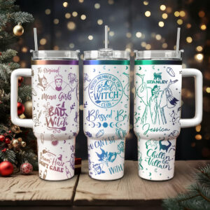 Disney Villains Cartoon Custom Stanley Quencher 40oz Stainless Steel Tumbler With Handle - Threewoofs