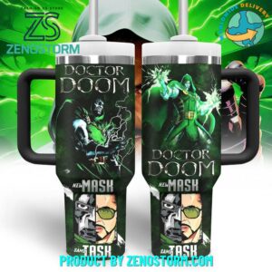 Doctor Doom New Mask Same Task Stanley Movies Custom Stanley Quencher 40oz Stainless Steel Tumbler With Handle - Threewoofs