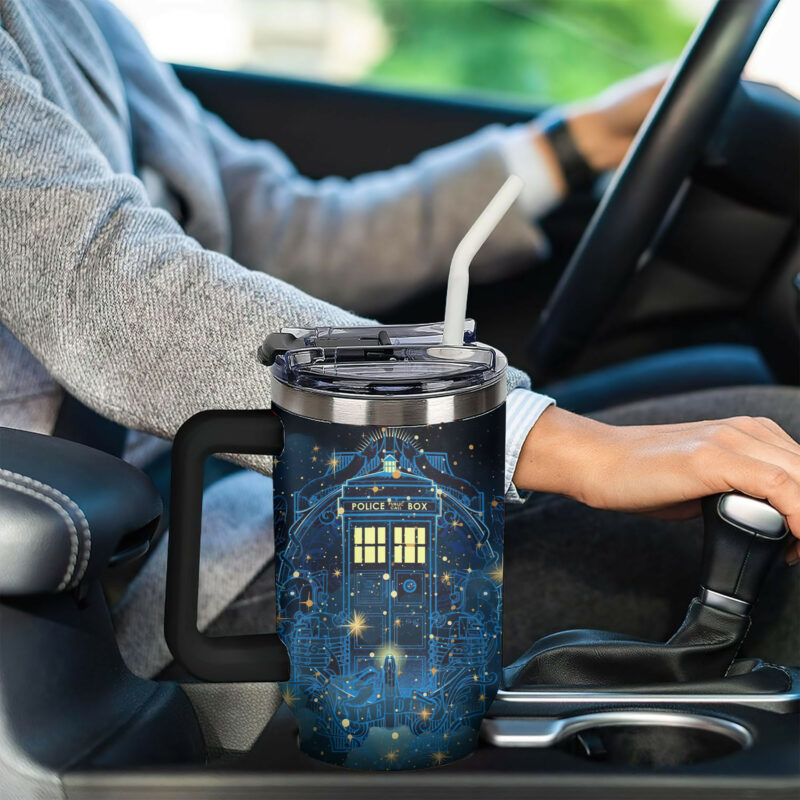 Doctor Who TV Series Custom Stanley Quencher 40oz Stainless Steel Tumbler With Handle - Threewoofs - Image 5
