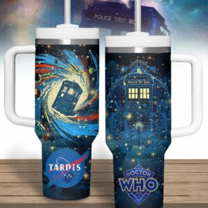 Doctor Who TV Series Custom Stanley Quencher 40oz Stainless Steel Tumbler With Handle - Threewoofs
