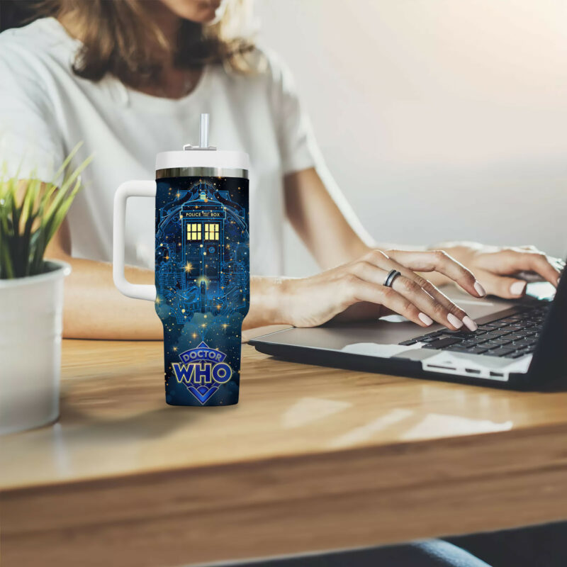 Doctor Who TV Series Custom Stanley Quencher 40oz Stainless Steel Tumbler With Handle - Threewoofs - Image 9