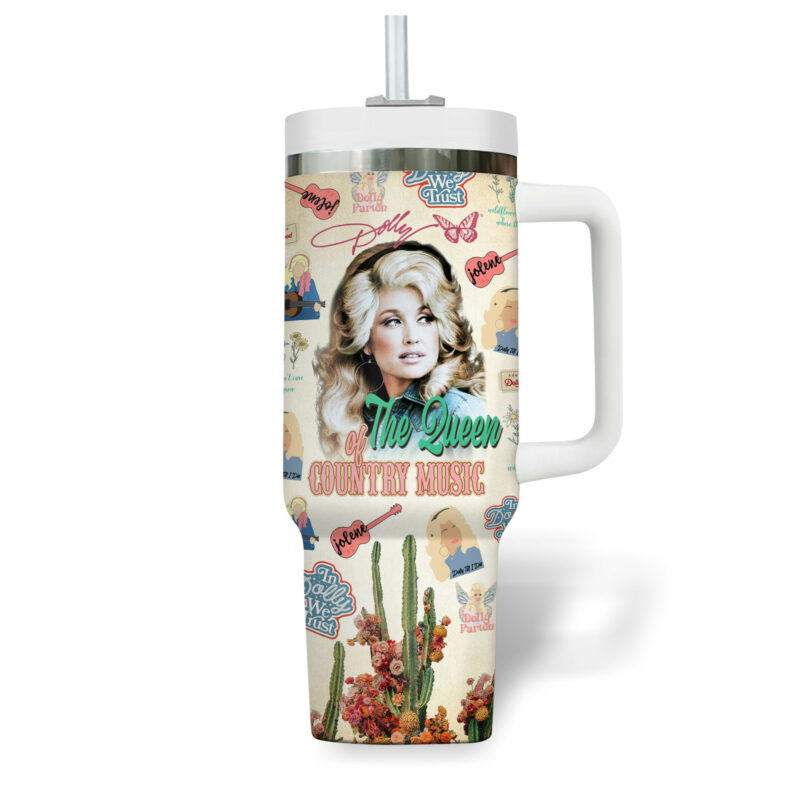 Dolly Parton Music Custom Stanley Quencher 40oz Stainless Steel Tumbler With Handle - Threewoofs - Image 4