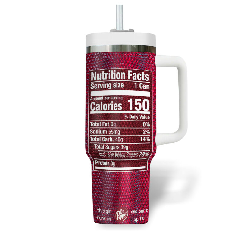 Dr Pepper Drinks Custom Stanley Quencher 40oz Stainless Steel Tumbler With Handle - Threewoofs - Image 2