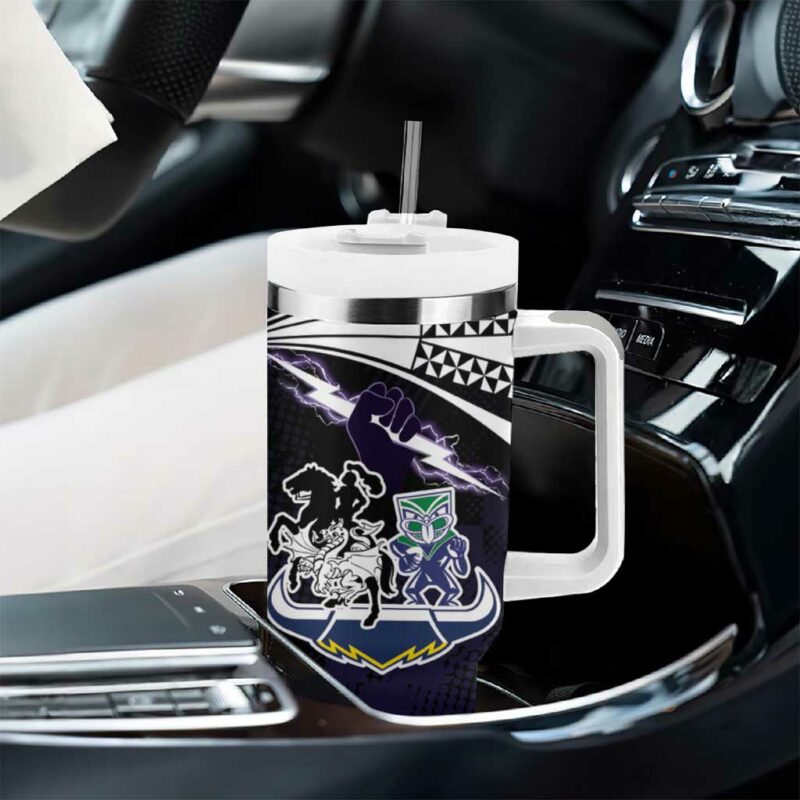 Dragons-Cowboys Combine Storm-Warriors Sport Style Version Custom Stanley Quencher 40oz Stainless Steel Tumbler With Handle - Threewoofs - Image 8