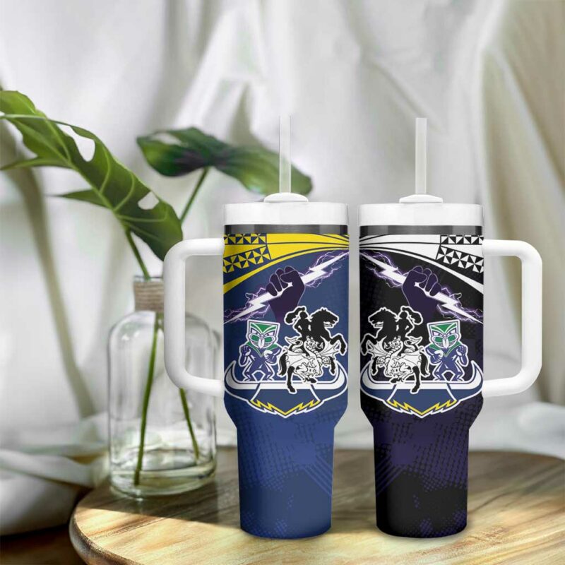 Dragons-Cowboys Combine Storm-Warriors Sport Style Version Custom Stanley Quencher 40oz Stainless Steel Tumbler With Handle - Threewoofs - Image 9
