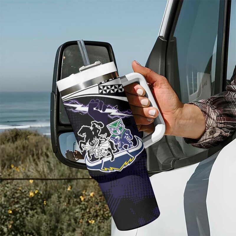 Dragons-Cowboys Combine Storm-Warriors Sport Style Version Custom Stanley Quencher 40oz Stainless Steel Tumbler With Handle - Threewoofs - Image 7