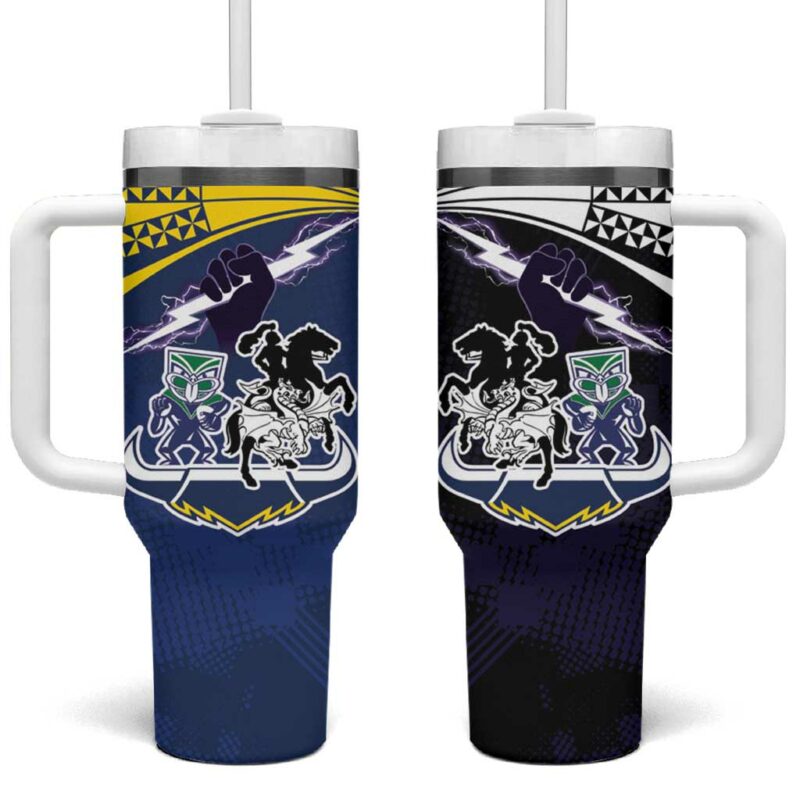 Dragons-Cowboys Combine Storm-Warriors Sport Style Version Custom Stanley Quencher 40oz Stainless Steel Tumbler With Handle - Threewoofs - Image 2