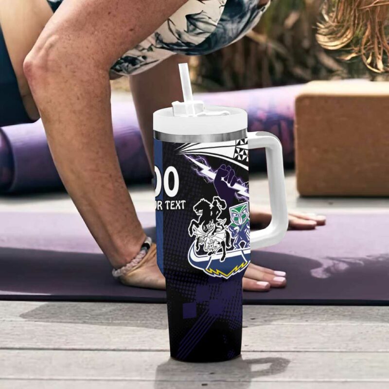 Dragons-Cowboys Combine Storm-Warriors Sport Style Version Custom Stanley Quencher 40oz Stainless Steel Tumbler With Handle - Threewoofs - Image 6