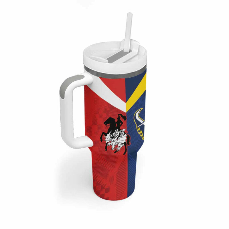 Dragons-Cowboys Combine Storm-Warriors Sport Style Version Custom Stanley Quencher 40oz Stainless Steel Tumbler With Handle - Threewoofs - Image 3