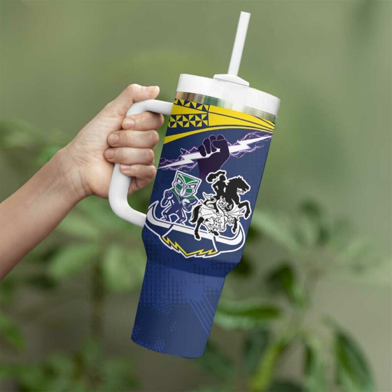 Dragons-Cowboys Combine Storm-Warriors Sport Style Version Custom Stanley Quencher 40oz Stainless Steel Tumbler With Handle - Threewoofs - Image 4