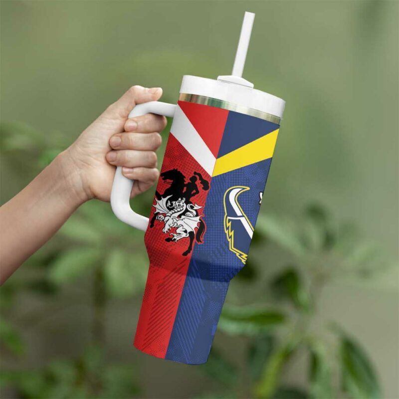Dragons-Cowboys Combine Storm-Warriors Sport Style Version Custom Stanley Quencher 40oz Stainless Steel Tumbler With Handle - Threewoofs - Image 4