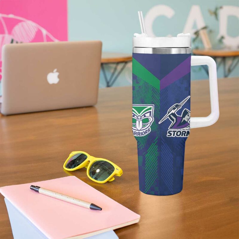 Dragons-Cowboys Combine Storm-Warriors Sport Style Version Custom Stanley Quencher 40oz Stainless Steel Tumbler With Handle - Threewoofs - Image 5
