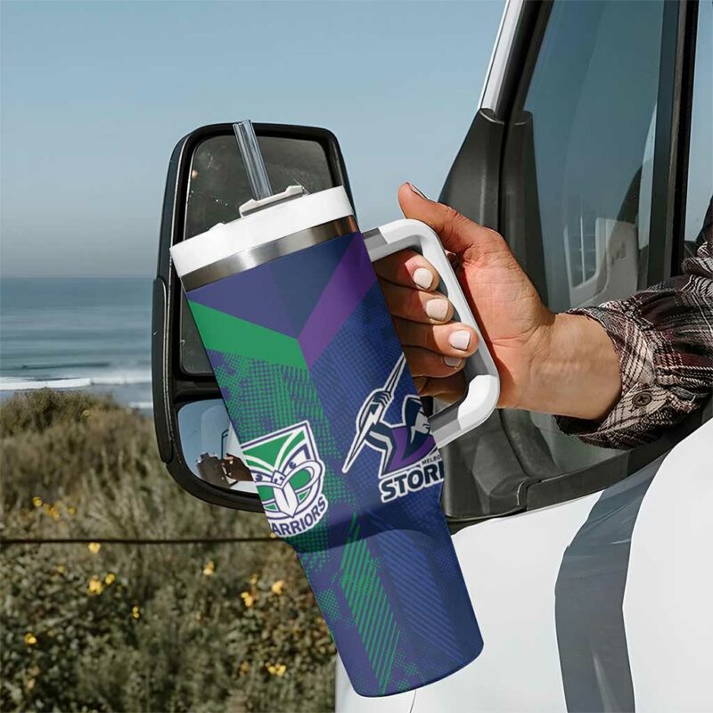 Dragons-Cowboys Combine Storm-Warriors Sport Style Version Custom Stanley Quencher 40oz Stainless Steel Tumbler With Handle - Threewoofs - Image 7