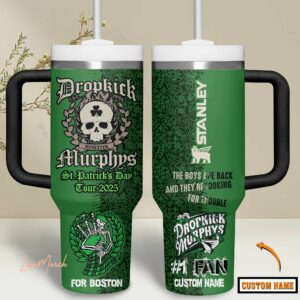 Dropkick Murphys Music Custom Stanley Quencher 40oz Stainless Steel Tumbler With Handle - Threewoofs
