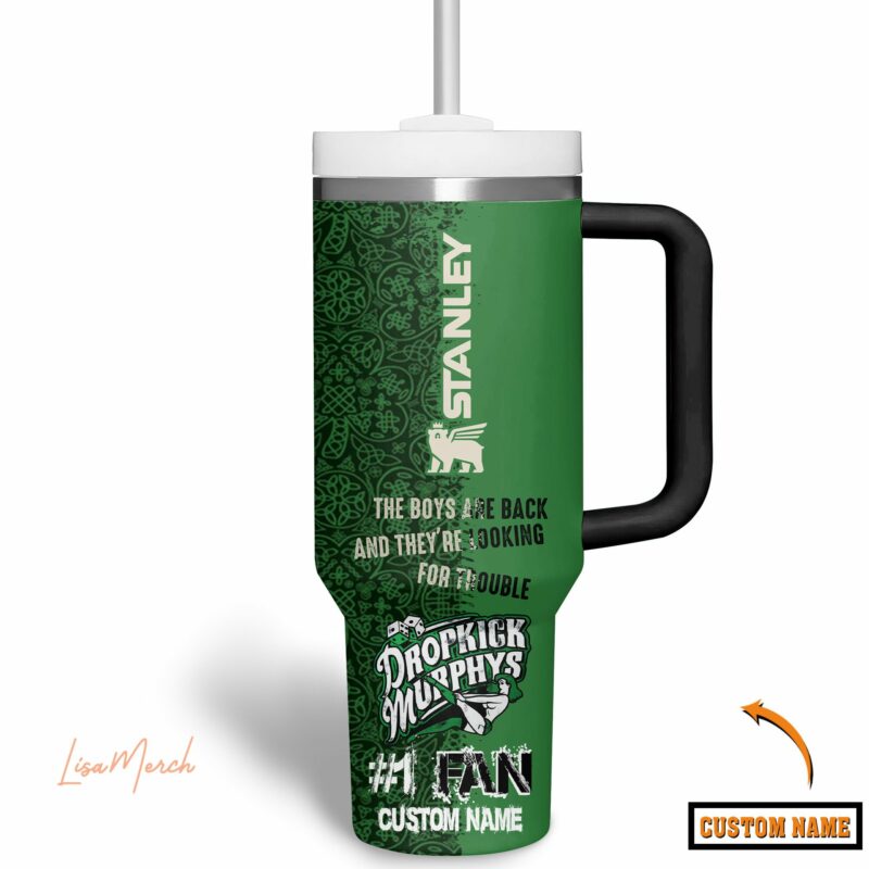 Dropkick Murphys Music Custom Stanley Quencher 40oz Stainless Steel Tumbler With Handle - Threewoofs - Image 3
