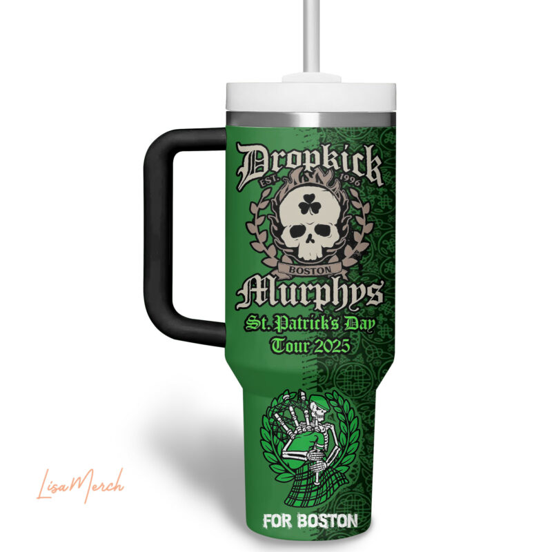 Dropkick Murphys Music Custom Stanley Quencher 40oz Stainless Steel Tumbler With Handle - Threewoofs - Image 4