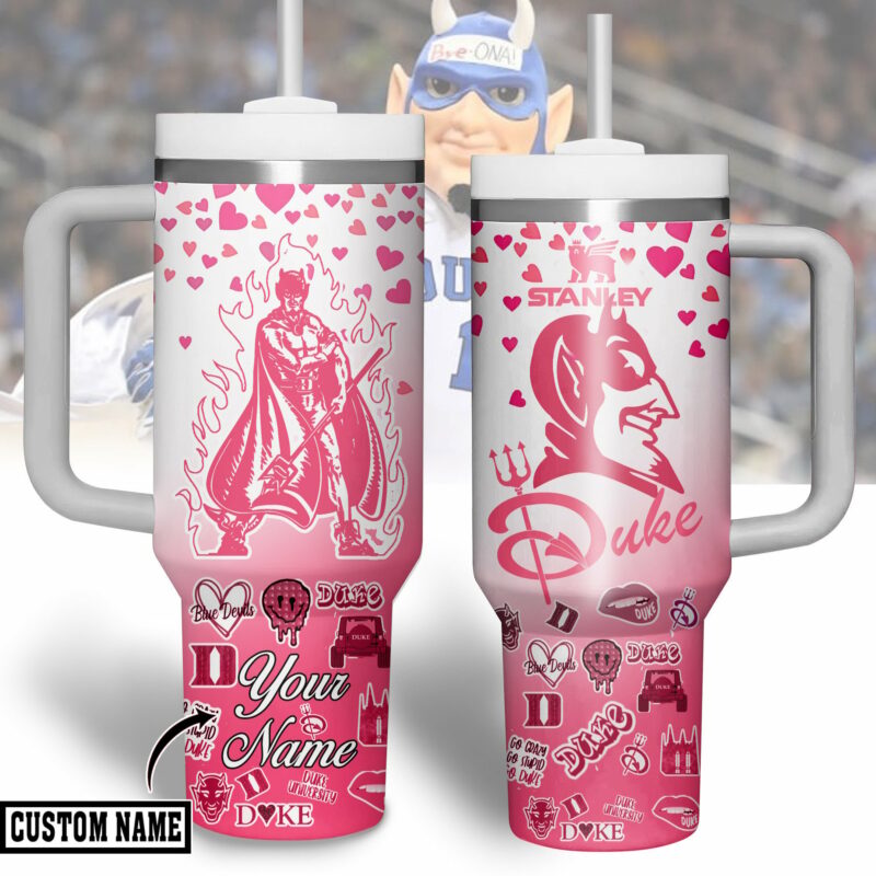 Duke Blue Devils NCAA Sports Custom Stanley Quencher 40oz Stainless Steel Tumbler With Handle - Threewoofs