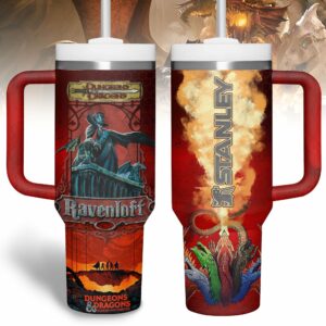 Dungeons & Dragons Games Custom Stanley Quencher 40oz Stainless Steel Tumbler With Handle - Threewoofs